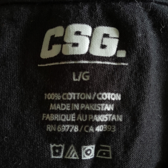 CSG Men's Solid Black T-shirt - Picture 3 of 3